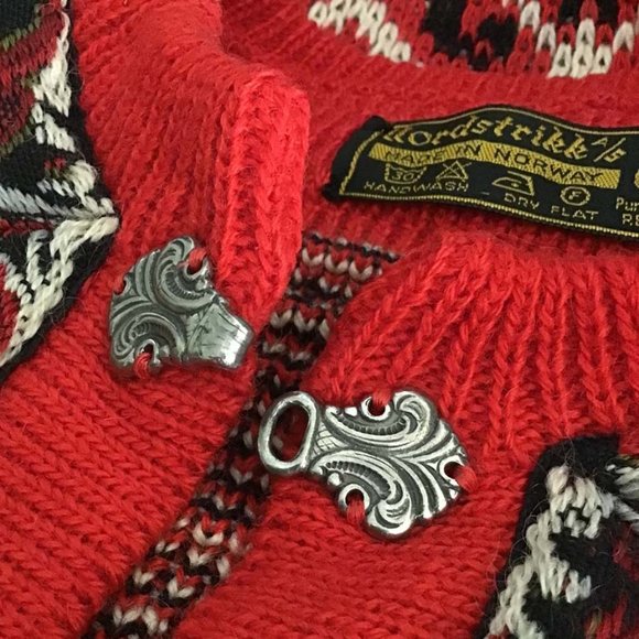 NORDSTRIKK Cardigan Wool Knitwear Fair Isle/Snowflake Pattern Sweater - Picture 13 of 16